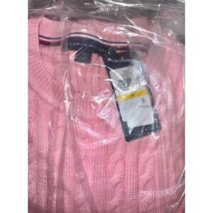 NWT PINK Tommy Hilfiger Cable Sweater Medium LEILA